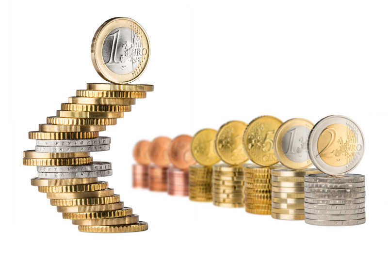 欧元货币和计算器|企业财政数据表上的欧元货