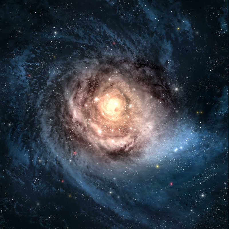 太空深处美丽的旋涡星系