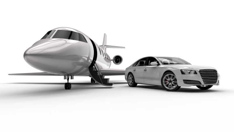 豪华轿车和喷气式飞机