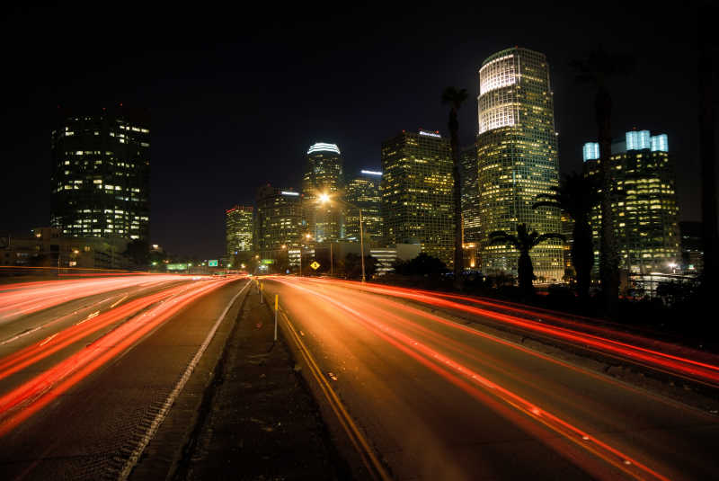 繁华城市道路夜景