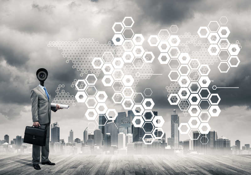 灰色背景安全意识与隐私保护概念