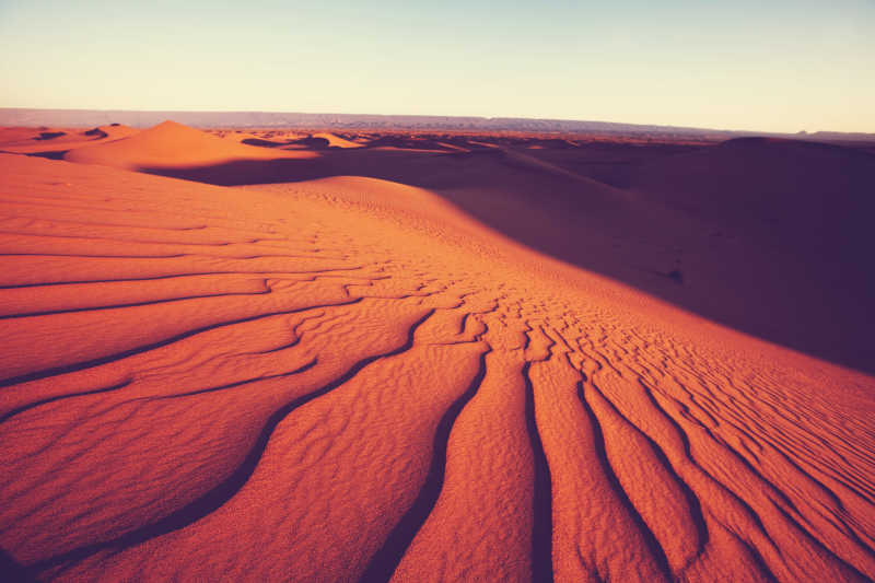 沙漠砂纹的自然景观