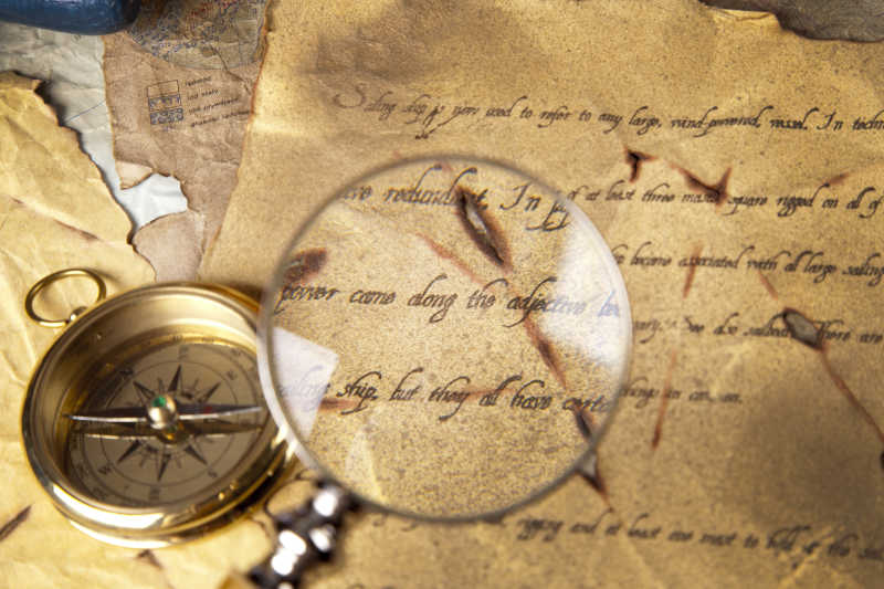 旧导航设备指南针和其他仪器