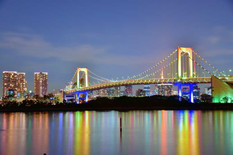 东京彩虹大桥夜景