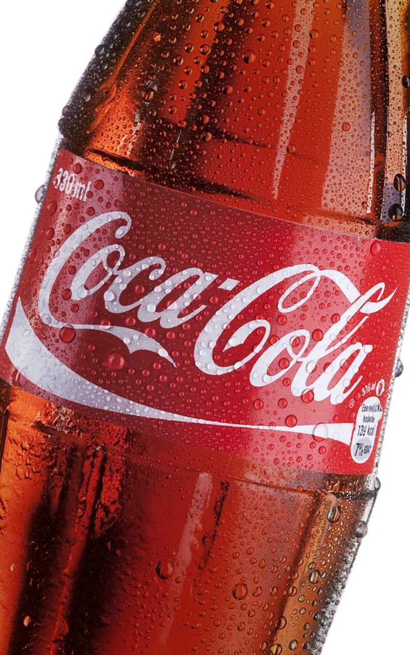 可口可乐饮料瓶上的商标