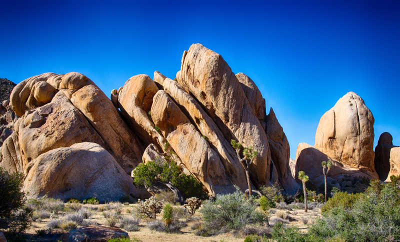 荒漠中的岩石山图片 约书亚树国家公园的岩石山素材 高清图片 摄影照片 寻图免费打包下载