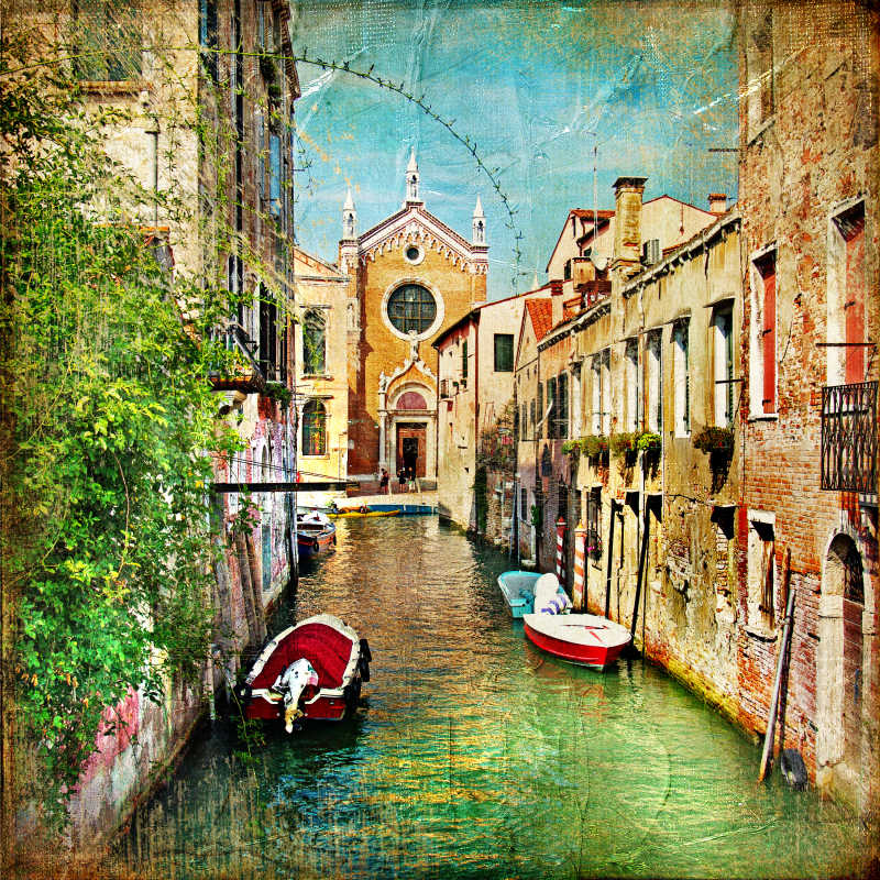美丽的威尼斯绘画作品