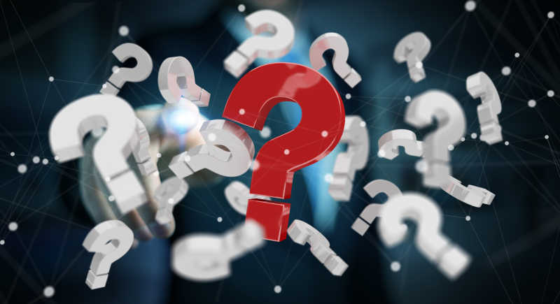 手指点击问号的人