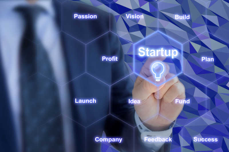 用手指触碰startup按钮