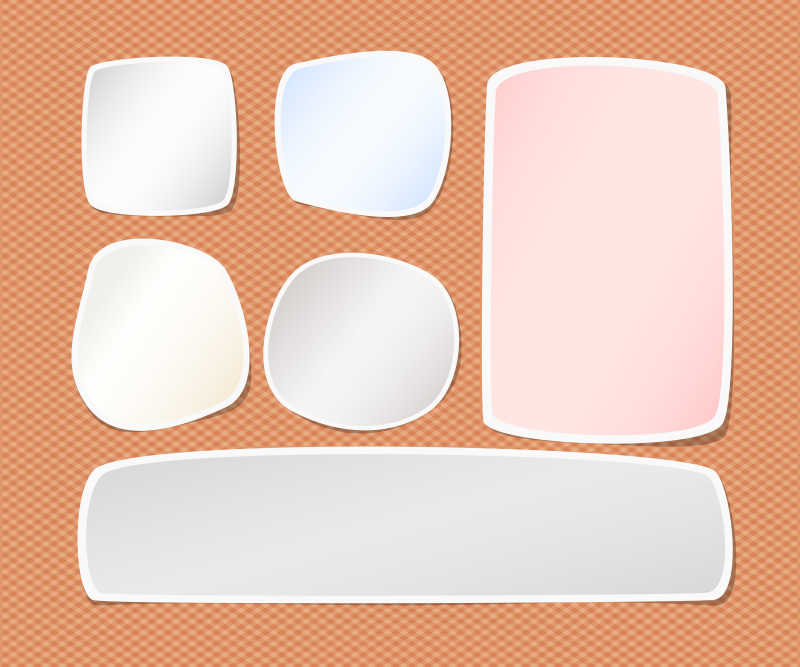 橙色的背景上圆形长方形的卡片