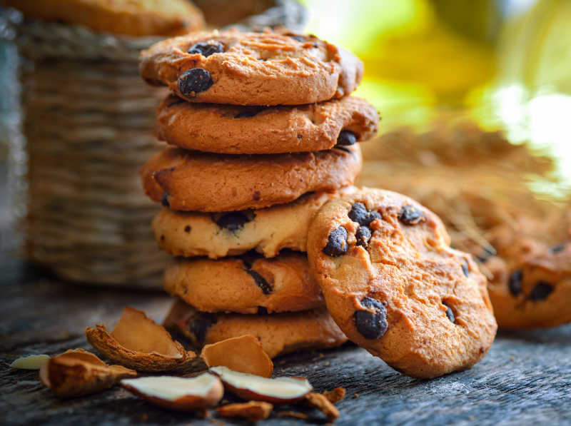 巧克力饼干特写