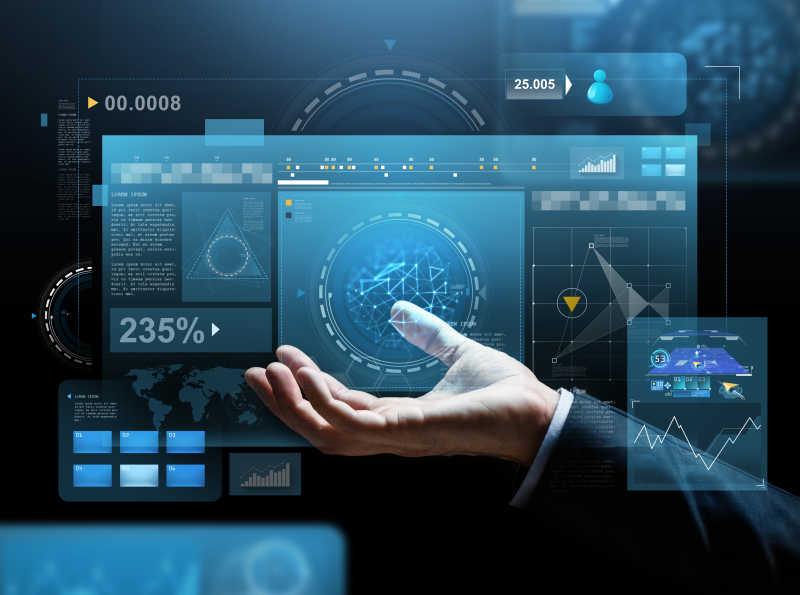 商人手上的业务数据CG