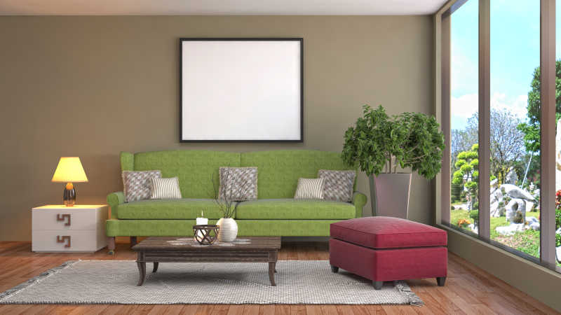 墙上空白框的简约风格装修