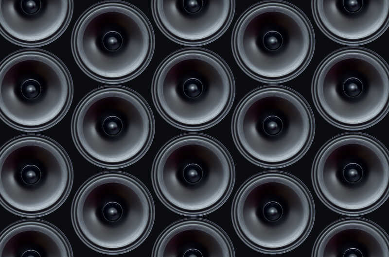 音频扬声器的特写