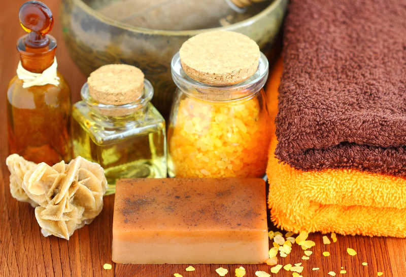 手工皂精油特写