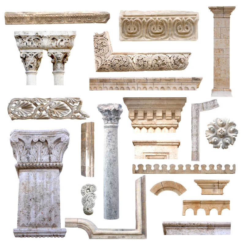 孤立的古董建筑细节