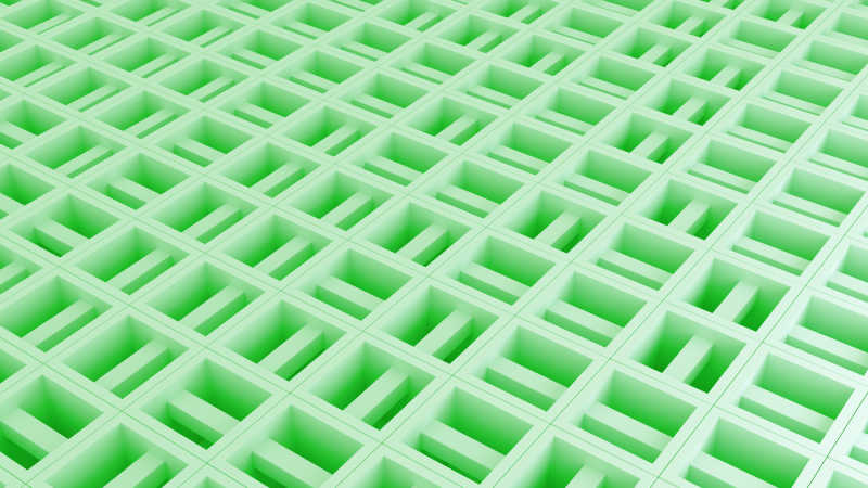 由具有内部结构的随机旋转立方体制成的抽象图案背景