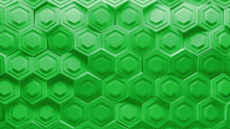 由六角形图案随机旋转元素组成的3d背景