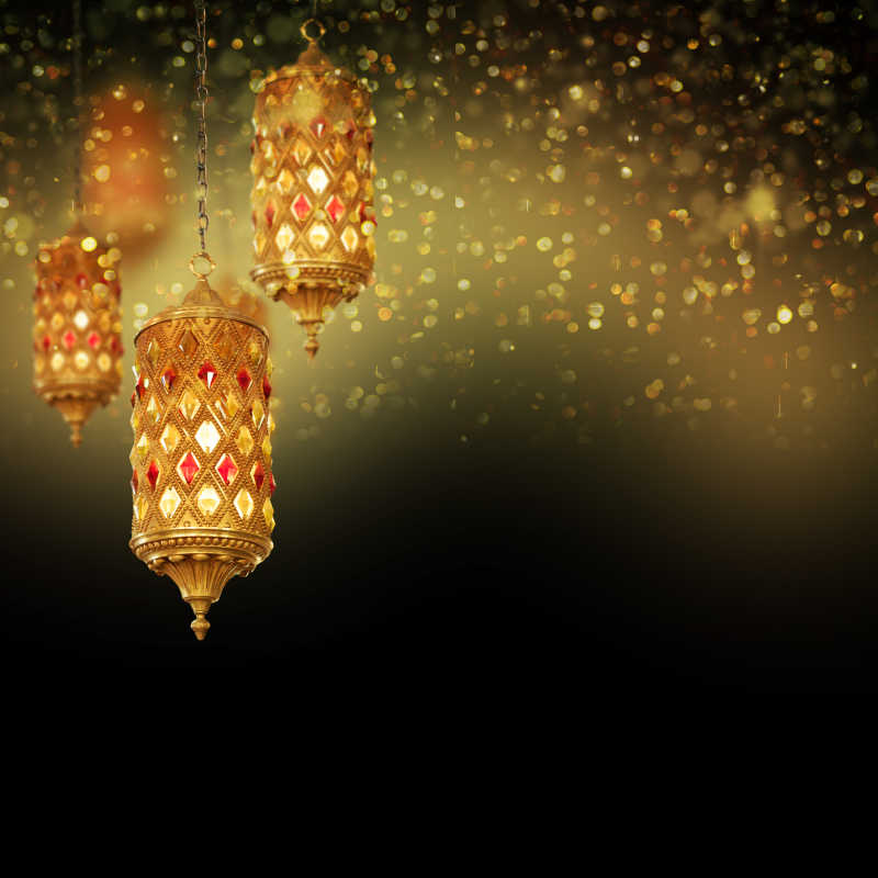 散发灯光的灯具