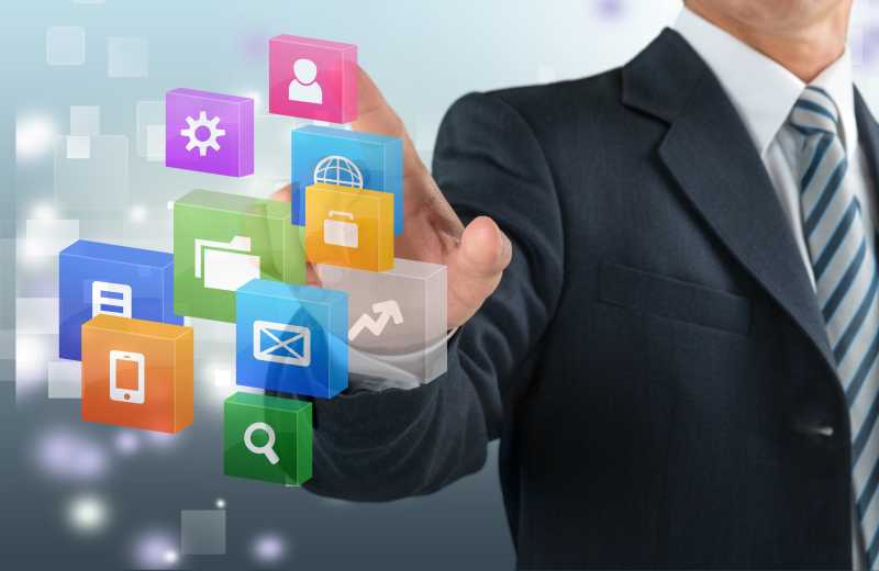 商人手指图标商业概念