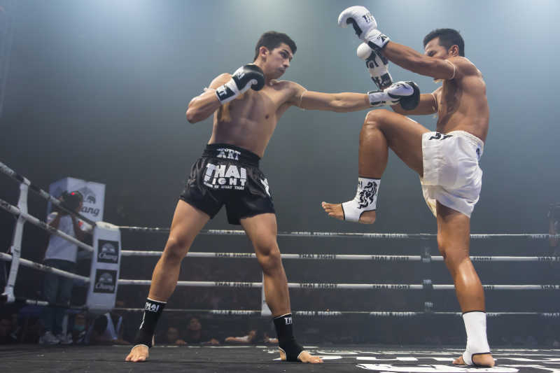 拳击运动员比赛拳击