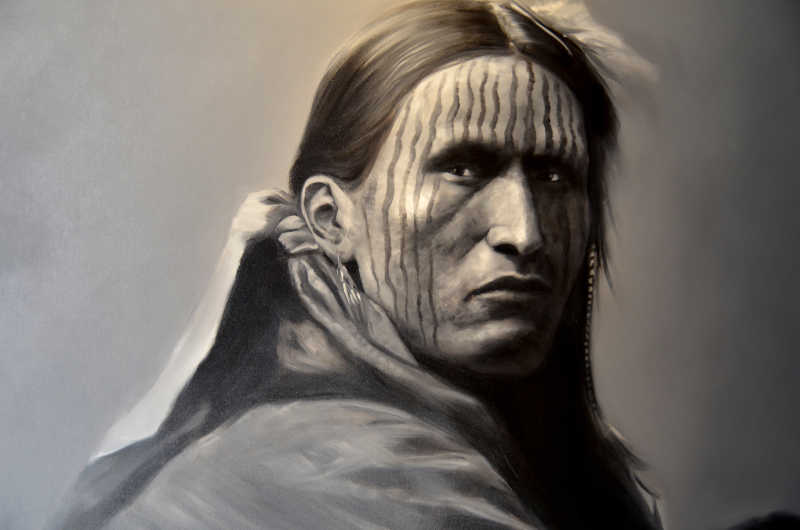 街头艺术印度战士