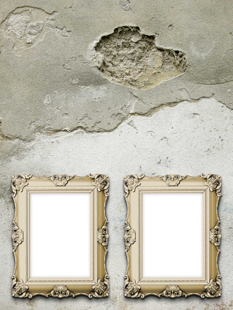 两个巴洛克式画框特写