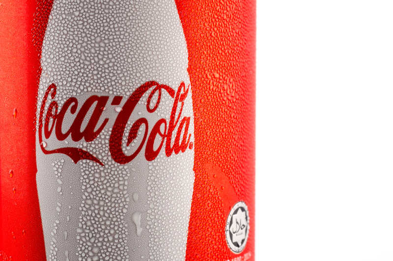 可口可乐商标特写