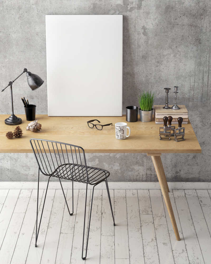 时尚简约工作区模型设计