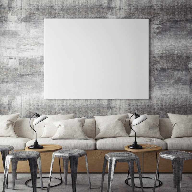 复古咖啡馆室内背景海报