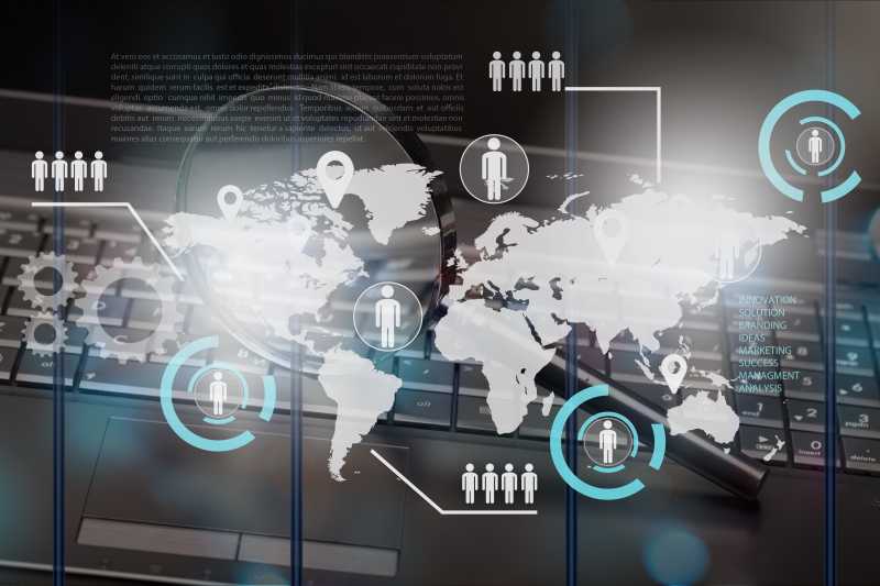 键盘上的放大镜概念