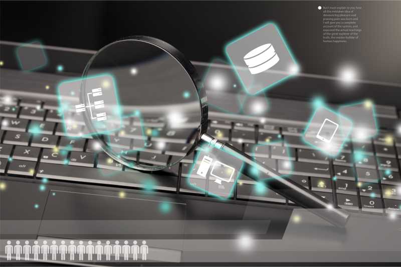 放大镜下的键盘