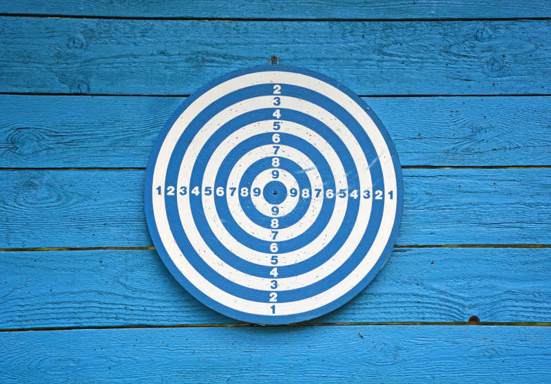 没有击中蓝色目标靶