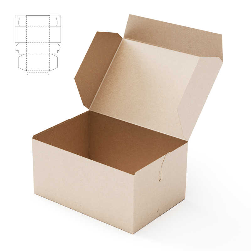 带有模切模板的褶锁式零售盒