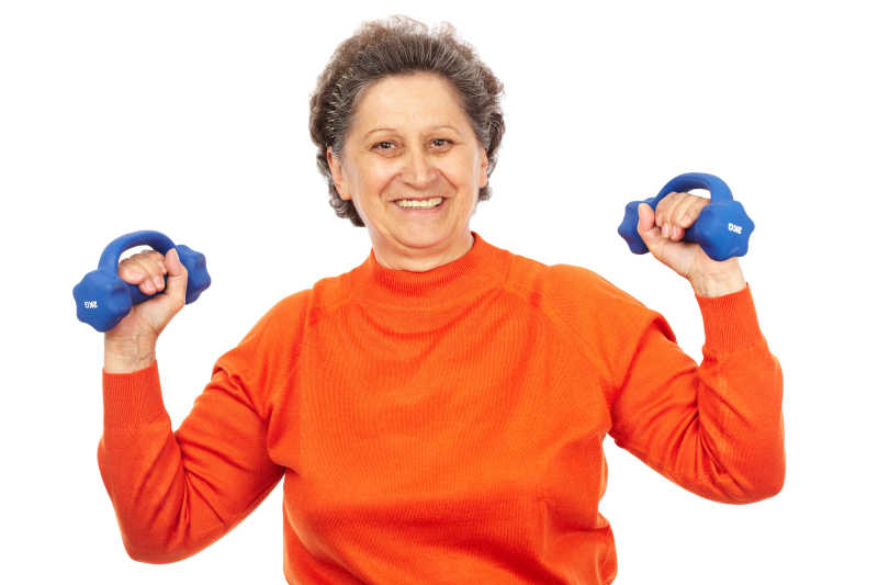 积极的老太太健身