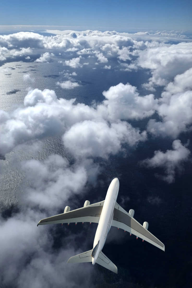 飞机照片图云朵图片
