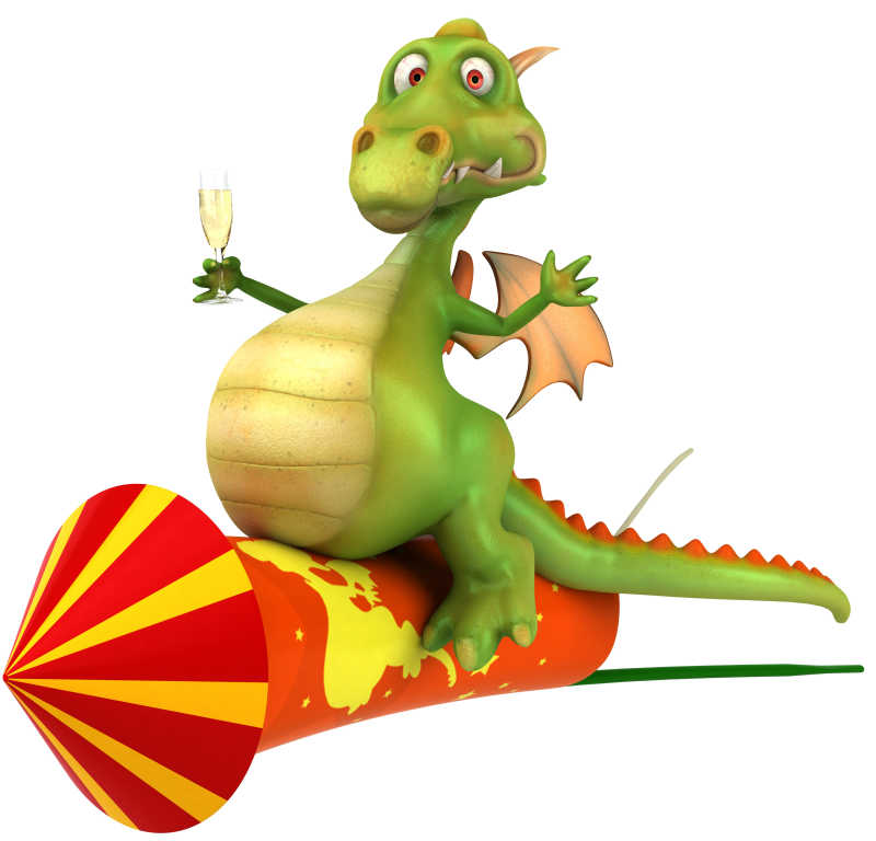 骑着烟花的萌龙