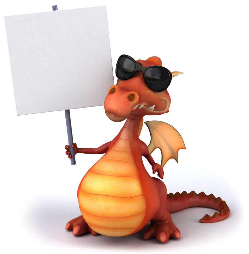 举牌子的戴眼镜萌龙