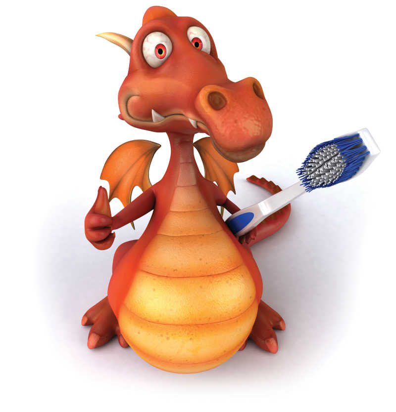 赞叹牙刷的龙