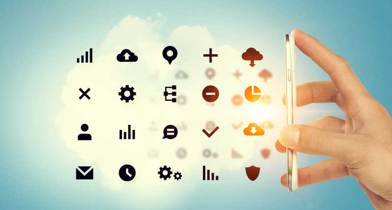 手机页面概念社交媒体