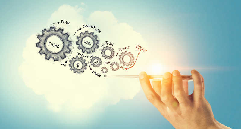 概念表现社交媒体和云计算