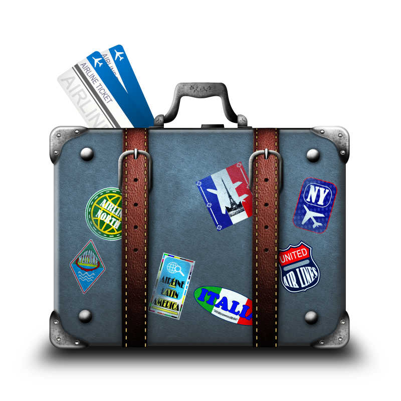 旅行行李箱特写