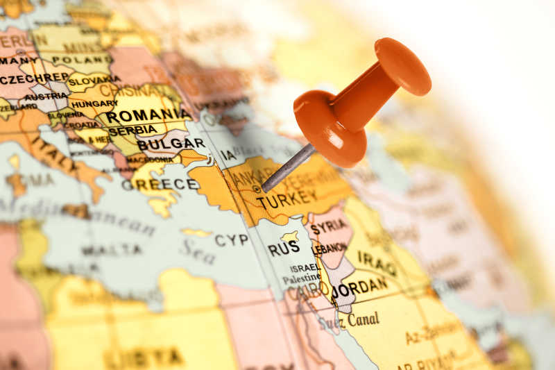 地图上的土耳其