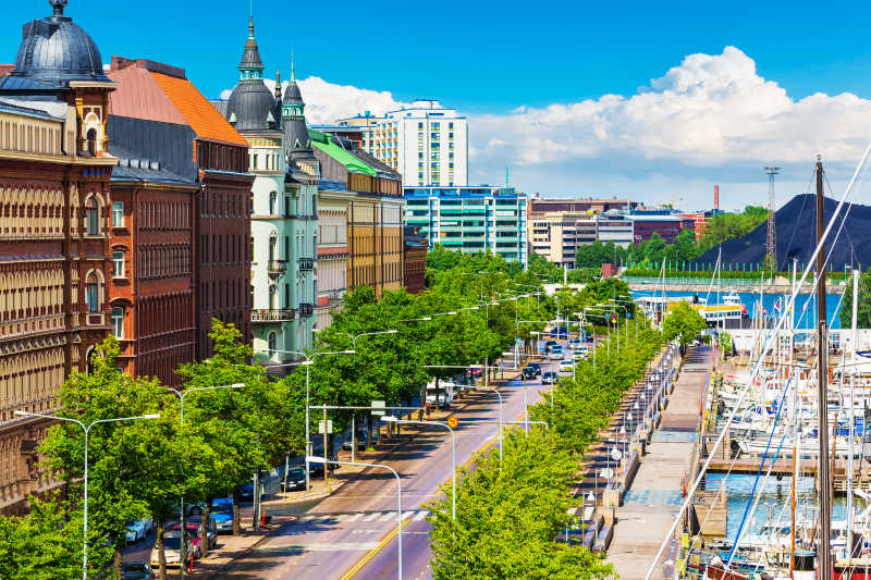 赫尔辛基街头景观