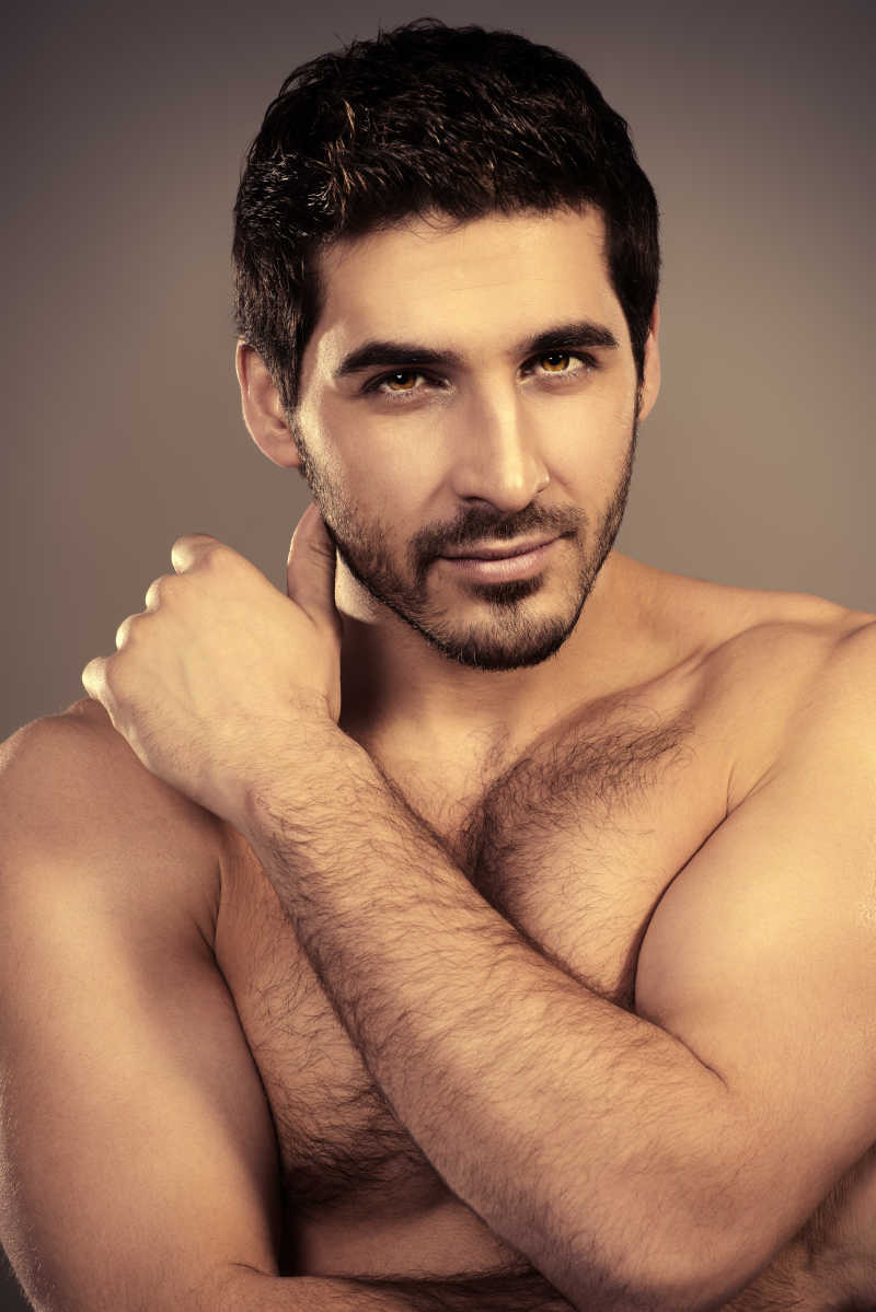 性感帅气的肌肉男模