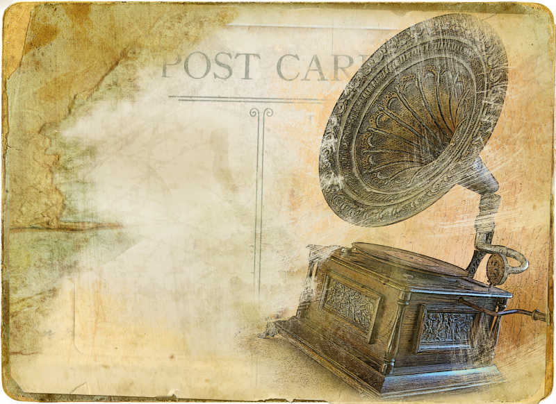 老式明信片