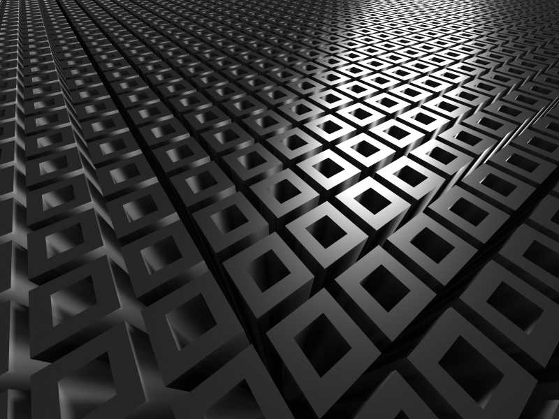 暗金属银3D立方体背景