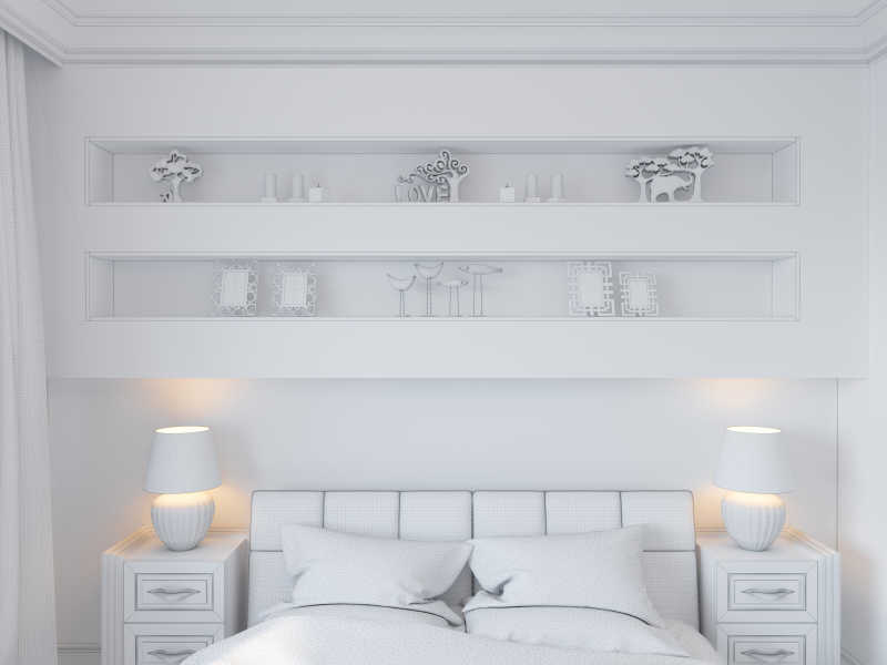 现代卧室装修3D效果