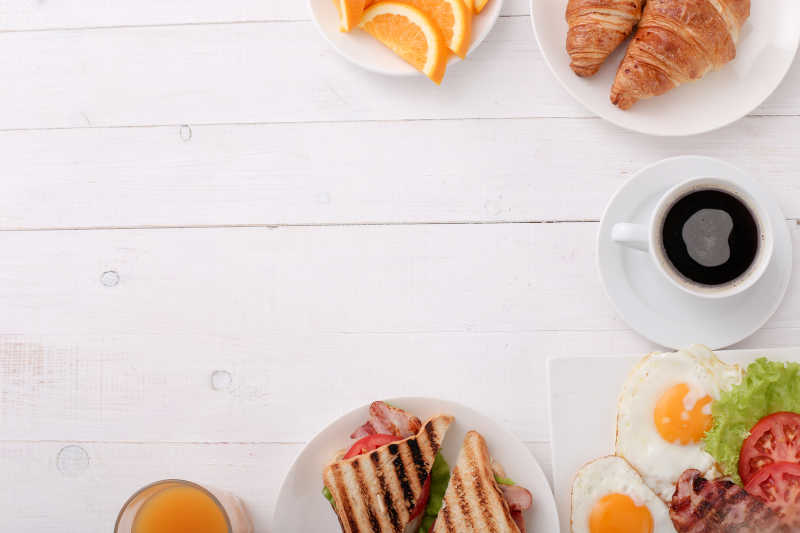 桌上美味的早餐