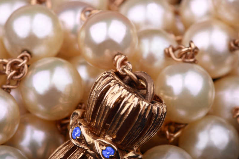 珍珠项链特写
